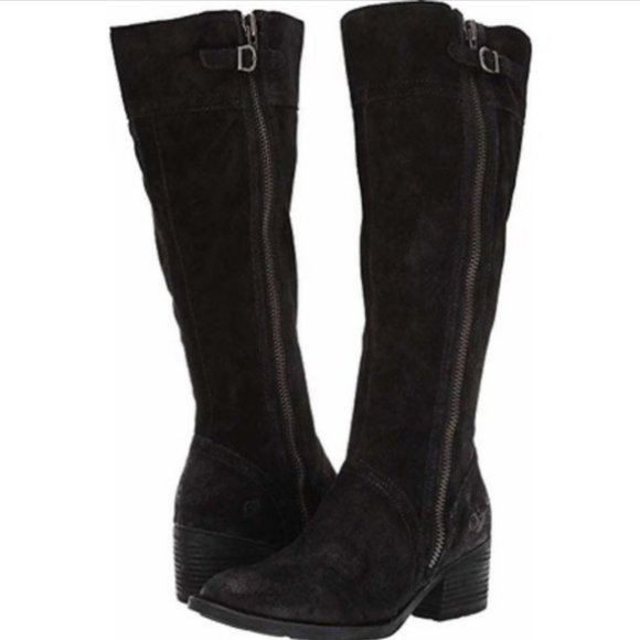 NWOT Born Crown Poly Equestrian Black Suede Wide Calf Riding Boots 9.5M Women - Picture 13 of 13